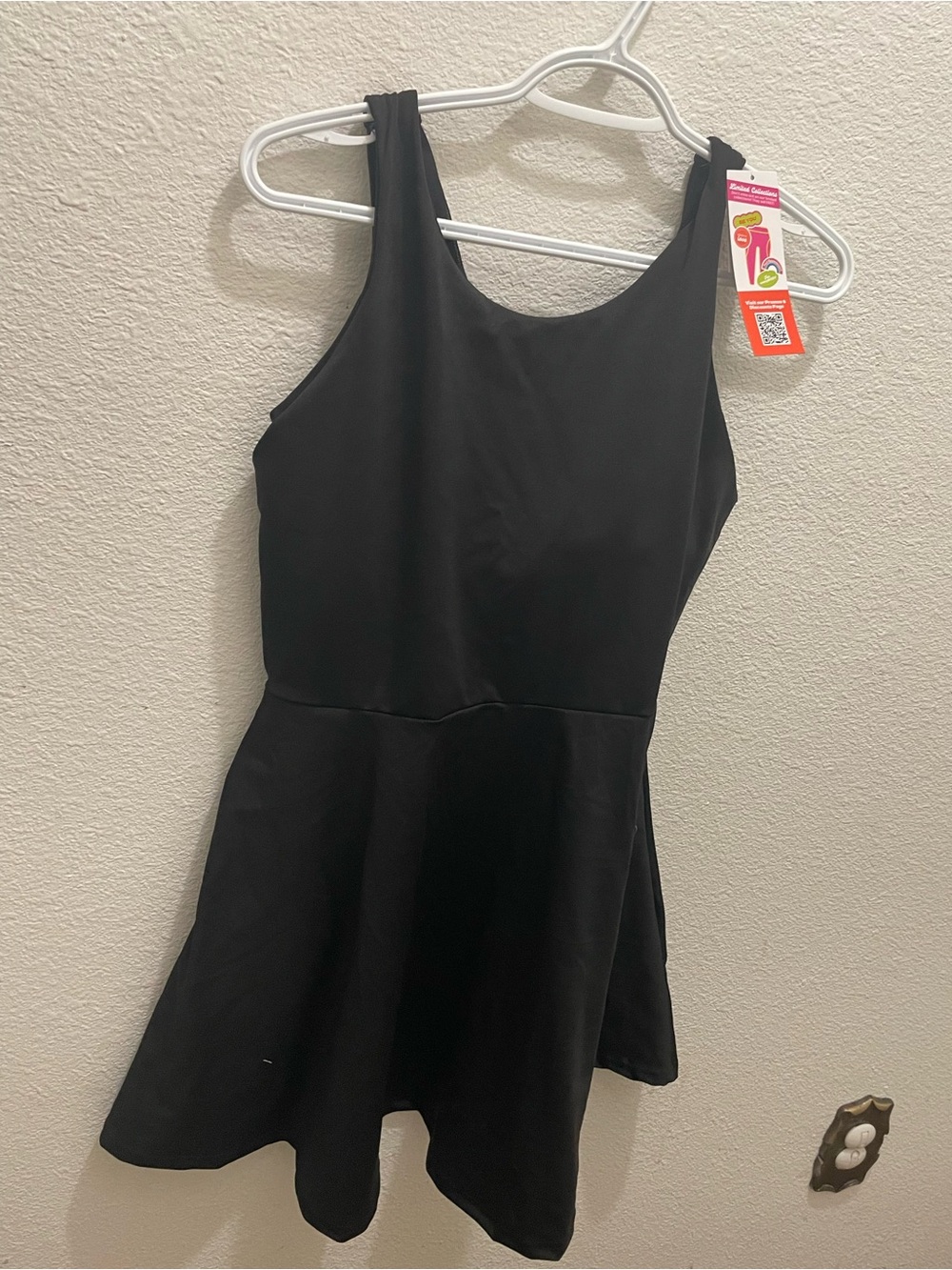 Pop Fit Black Sleeveless Skater Dress